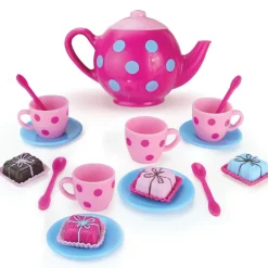 Kids Teamson Sophia's 17-Piece Tea Set with Petit Four Cakes for 18" Dolls, Multi- FINAL SALE