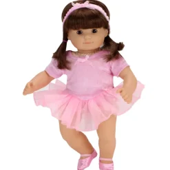 Kids Teamson Sophia's 3-Piece Velvet Ballet Outfit for 15'' Baby Dolls, Light Pink
