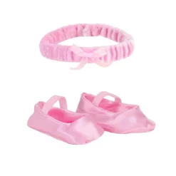 Kids Teamson Sophia's 3-Piece Velvet Ballet Outfit for 15'' Baby Dolls, Light Pink