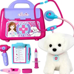 Kids Teamson Sophia's 10-Piece Veterinarian Kit with Realistic Devices and Puppy for 18" Dolls, Multi