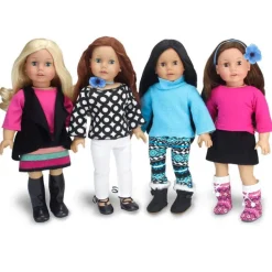 Kids Teamson Sophia's 9-Piece Winter Clothing Set for 18" Dolls, Blue/Black