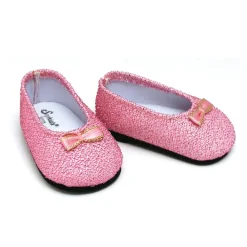 Kids Teamson Sophia’s Pink Glitter Dress Shoes Accessory for 18" Dolls