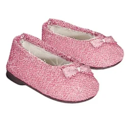 Kids Teamson Sophia’s Pink Glitter Dress Shoes Accessory for 18" Dolls