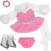 Kids Teamson Sophia's Pink Velvet with White Faux Fur Trim and Mesh Sleeves Ice Skating Costume for 18's Dolls -FINAL SALE