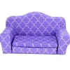 Kids Teamson Sophia’s Plush Purple/White Moroccan Print Pull-Out Sofa/Bed Sized for 18" Dolls