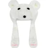 Kids Teamson Sophia’s Polar Bear Faux Fur Hat with Hand-Warming Pockets for 18” Dolls, White