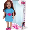 Kids Teamson Sophia's Posable 18" All Vinyl Auburn Hair Dolls "Hailey" with Blue Eyes
