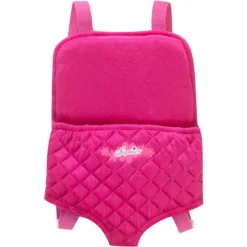 Kids Teamson Sophia's Quilted Plush Hands-Free Carrier for 15" or 18" Dolls, Hot Pink -FINAL SALE