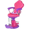Kids Teamson Sophia’s Salon Chair with Adjustable Height and Quilted Seat for 18" Dolls, Hot Pink