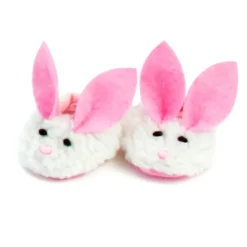 Kids Teamson Sophia's Sherpa Bunny Slippers for 18 " Dolls, White
