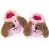 Kids Teamson Sophia's Sherpa Puppy Dog Face Slippers for 18" Dolls, Pink/Brown