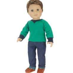 Kids Teamson Sophia’s Shirt, Jeans, and Penny Loafers Set for 18