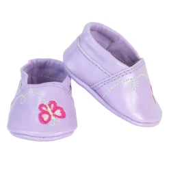 Kids Teamson Sophia's Solid-Colored Vegan Leather Slip-On Soft Sole Baby Shoes for 18" Dolls, Lavender- FINAL SALE
