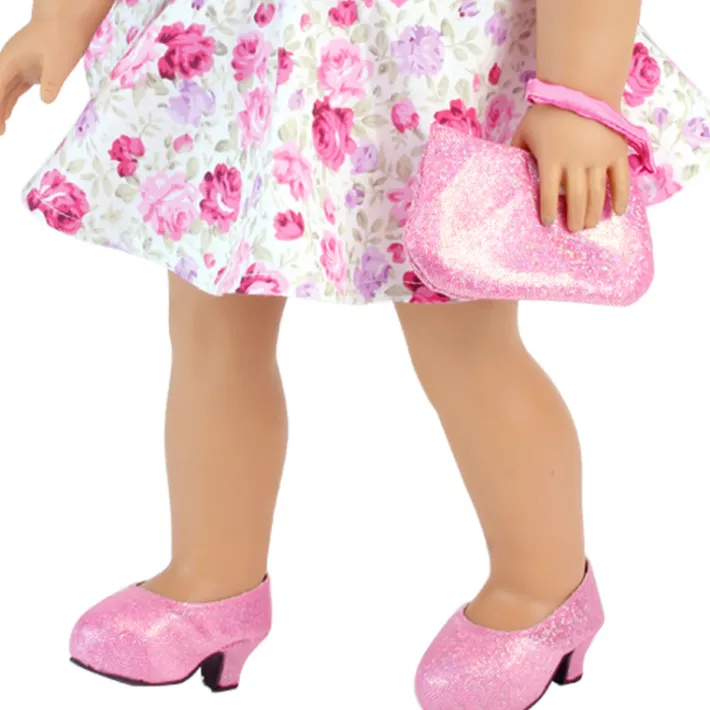 Kids Teamson Sophia's Sparkling Platform High Heels for 18" Dolls, Pink