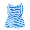Kids Teamson Sophia's Striped Ruffled Romper and Sandals for 18" Dolls, Blue/White- FINAL SALE