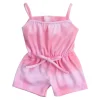 Kids Teamson Sophia's Summer Tie Dye Romper with C"ed Waist for 18" Dolls, Pink- FINAL SALE