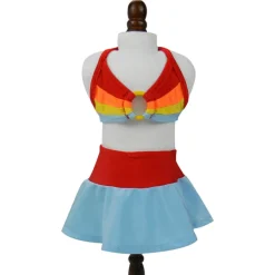 Kids Teamson Sophia’s Two-Piece Bikini & Matching Circle Skirt Cover-Up Summer Swim Bathing Suit Outfit for 18” Dolls, Rainbow