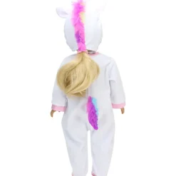 Kids Teamson Sophia's Unicorn Costume with Rainbow Mane & Tail for 18