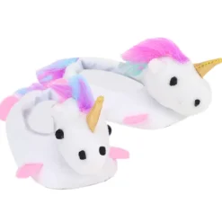Kids Teamson Sophia's Unicorn Slippers with Rainbow Hair for 18" Dolls, White