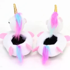 Kids Teamson Sophia's Unicorn Slippers with Rainbow Hair for 18