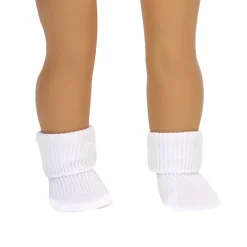 Kids Teamson Sophia’s White Crew Socks for 18" Dolls