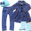 Kids Teamson Sophia's Winter Outfit with Boots for 14.5" Dolls, Blue