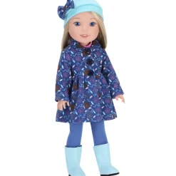 Kids Teamson Sophia's Winter Outfit with Boots for 14.5" Dolls, Blue