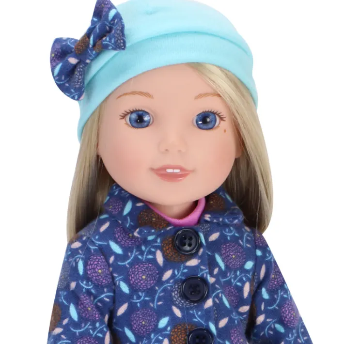 Kids Teamson Sophia's Winter Outfit with Boots for 14.5" Dolls, Blue