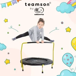 Kids Teamson by Crowntec 36'' UV-Resistant Kids Trampoline with Handle