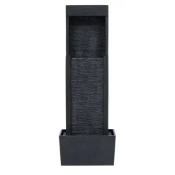 Teamson Home 37.99" Athena Outdoor Solar Powered Water Fountain, Black