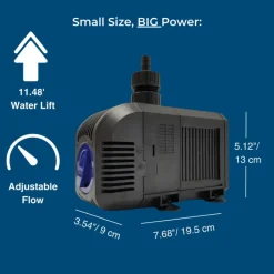 Teamson Home 1191 GPH Adjustable Submersible Water Pump