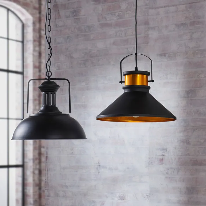 Teamson Home - Modisteria Pendant Lamps - Black/ Rose Gold -FINAL SALE