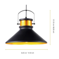 Teamson Home - Modisteria Pendant Lamps - Black/ Rose Gold -FINAL SALE