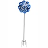 Teamson Home 70.87" Outdoor Kinetic Windmill Sculpture with LED Light, Blue -FINAL SALE