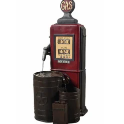 Teamson Home 42.01" Vintage Gas Pump Outdoor Water Fountain, Multi