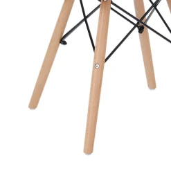 Teamson Home Allan Plastic Side Dining Chair with Legs Set of 2, Black- FINAL SALE