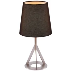 Teamson Home Aria 15" Modern Table Lamp with Round Shade, Brass/Black -FINAL SALE