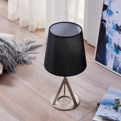 Teamson Home Aria 15" Modern Table Lamp with Round Shade, Brass/Black -FINAL SALE