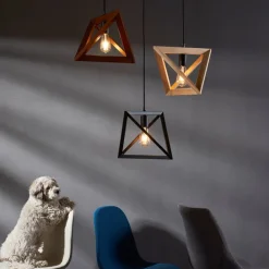 Teamson Home Armonia Geometric Pendant Lamp, Black -FINAL SALE