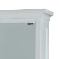 Teamson Home Blue Ridge Linen Tower Cabinet with Adjustable Shelves, White