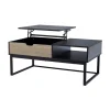 Teamson Home Bryson Two-Tone Lift Top Coffee Table Desk with Storage, Black -FINAL SALE