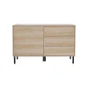 Teamson Home Cairo Industrial-Chic Mid-Century Modern 1 Door, 2 Shelf, 3 Drawer Storage Sideboard, Oak- FINAL SALE