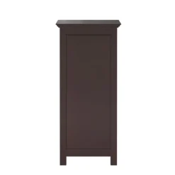 Teamson Home Chesterfield Floor Cabinet with Waffle Glass Door, Espresso