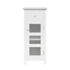 Teamson Home Connor Floor Cabinet with Adjustable Shelf and Storage Drawer, White