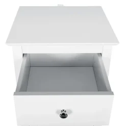 Teamson Home Connor Floor Cabinet with Adjustable Shelf and Storage Drawer, White
