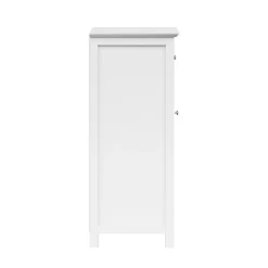 Teamson Home Connor Floor Cabinet with Adjustable Shelf and Storage Drawer, White