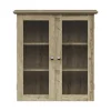Teamson Home Connor Removable Two-Door Wall Cabinet, Light Oak