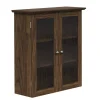 Teamson Home Connor Removable Two-Door Wall Cabinet, Walnut