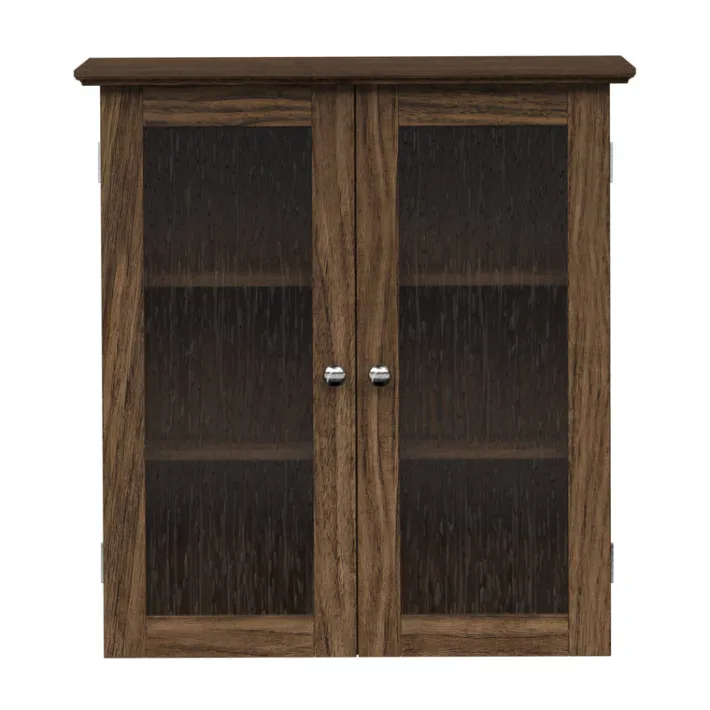 Teamson Home Connor Removable Two-Door Wall Cabinet, Walnut