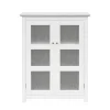 Teamson Home Connor Two-Door Floor Cabinet with Adjustable Shelf, White